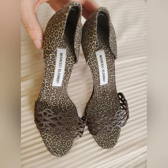 靴 MANOLO BLAHNIK 37 Manolo Blahnik W Shoe Size 37 Snakeskin Pointed Toe